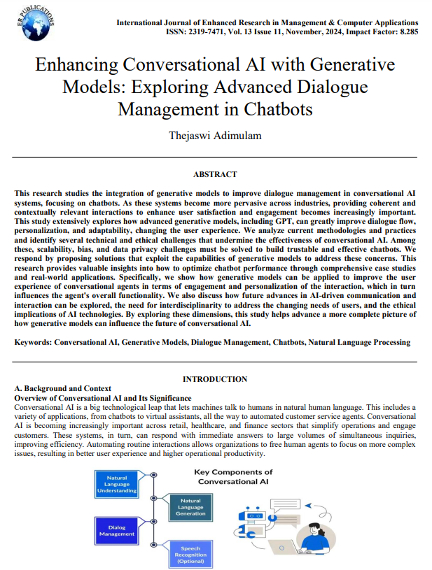 Article: Enhancing Conversational AI with Generative Models: Exploring Advanced Dialogue Management in Chatbots